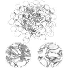 100 supports de bagues ajustables blancs couleur K pour la création de bijoux, bagues vierges à sertir de pierres précieuses