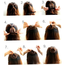 71-delige haarstylingset met doe-het-zelf haarknotmaker, chignonmaker en vlechtgereedschap voor vrouwen, meisjes en bruiloften.