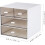 Desktop Drawer Organizer Box Ivory White 4-compartment Storage Container 2