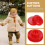 100 sett røde plast trykknapper festemidler syfrie klesknapper 5