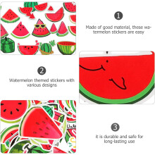50 Stück Wassermelonen-Aufkleber, Sommer-Mottoparty-Aufkleber, tropische Stranddekoration
