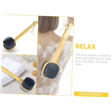 Silicone Bath Brush Long Handle for Exfoliating Scrub Shower Body Brush Supple Silicone Back Scrubber for Bathing