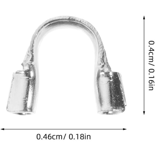 100 Stück U-förmige Drahtschutzkappen, silberfarben, 4x5 mm 1