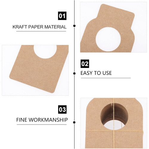 100pcs Kraft Paper Wine Bottle Label Wine Cellar Labels 5.7x8.9cm Practical Tool 2