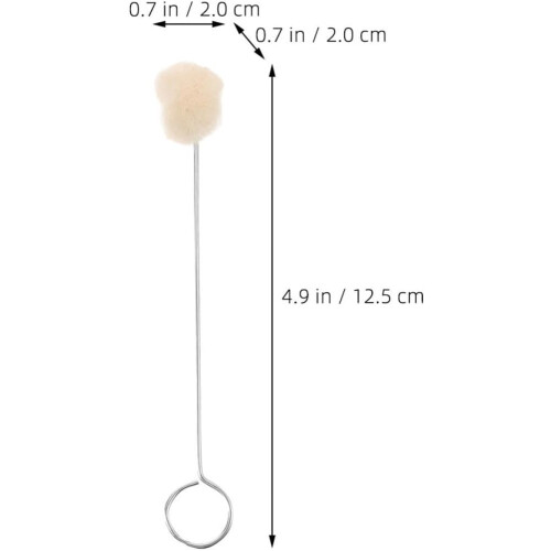 100pcs Leathercraft Wool Ball Applicators with Metal Handle 12.5cm 1