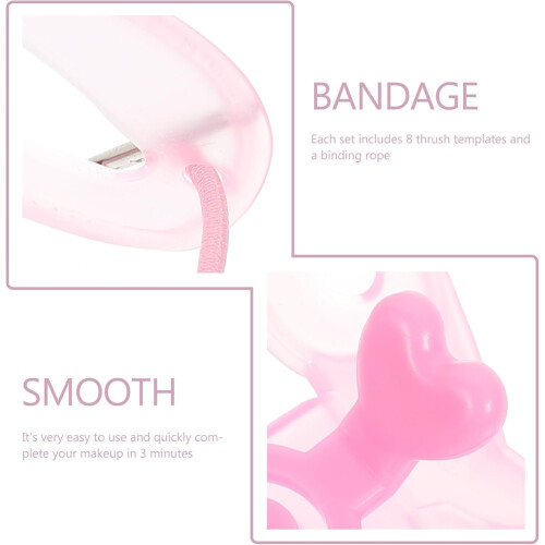 3sets Replaceable Eyebrow Templates Brow Stencils Household Eyebrow Tools Portable Stencil 2