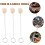 100pcs Leathercraft Wool Ball Applicators with Metal Handle 12.5cm 5