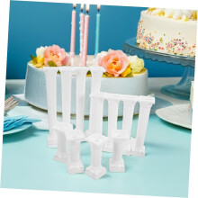 24 soportes de plástico estilo columna romana para tartas