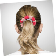 Elastico per capelli all'uncinetto con fiori, accessorio artigianale per capelli, morbido fermacoda, elegante elastico floreale