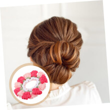 Flor Crocheted Cabelo Scrunchy para Acessório de cabelo artesanal macio Ponytail Holder elegante gravata floral