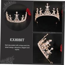 Bridal Tiara Crown Headband com Strass Inlay Elegantes Acessórios de cabelo de casamento
