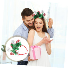 Schneeflocken-Weihnachtsmannmütze, glitzerndes Haarband für Damen und Mädchen, Weihnachtsdekoration für festliche Anlässe