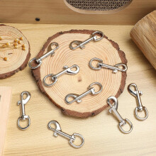 24 stk. boltkroker i sinklegering for hundebånd, 68 mm lengde med 15 mm indre diameter