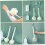 Long Handle Mud Brush for Bathing Supplies Double-sided Exfoliating and Practical Massage 5