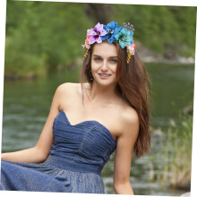 Alla hjärtans dag-hårband med blommor och hårband, vuxenfesthårband för kvinnor och flickor