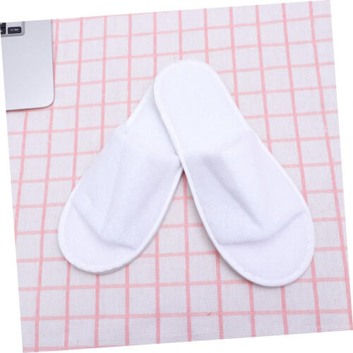 Half-covered Slippers Disposable Open Toe Slippers for Guests 2