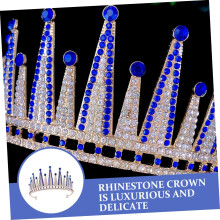 Impressionante barroco strass coroa casamento tiara cabeçalho noiva coroa casamento noiva