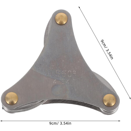US Screw Thread Pitch Gauge Measuring Tool Carbon Steel Thread Checker Gauge 1