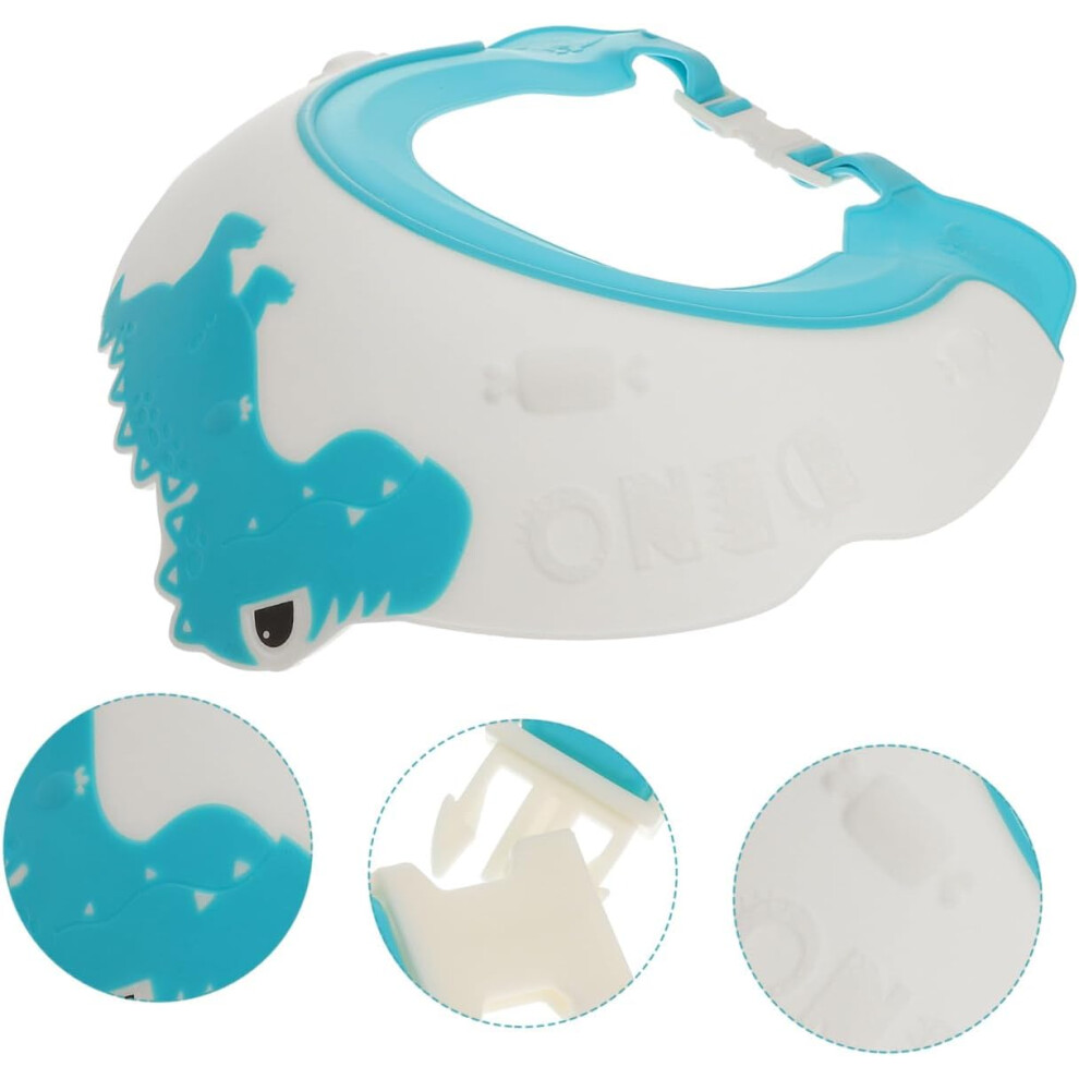 Hkhbjs Hair Washing Hat Dinosaur Design Blue Ear Protection Bath Shower Cap For Boys And Shampoo Cap Bathing Accessory