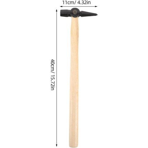 Spitzhammer 40 cm mit Holzgriff, Elektriker-Nagelhammer 1