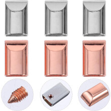 50 st metalldragkedjestoppare och dragkedjeklämma för handväskor dam, roséguld och kromfinish
