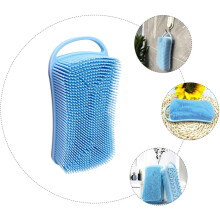 Silicone Bath Brush with Hook Sky Blue, Baby Washing Brush for Gentle Scalp and Body Massag