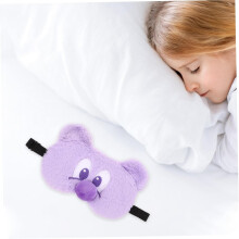 Fuzzy Cartoon Sleep Mask for Noslip Elastic Strap Soft Blackout Eye Cover