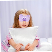 Pluche slaapmasker met cartoonprint, antislip elastische band en zachte, verduisterende oogbedekking.
