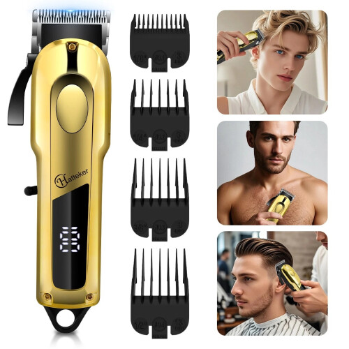 Hatteker Hair Clipper Beard Trimmer For Men Gold 1