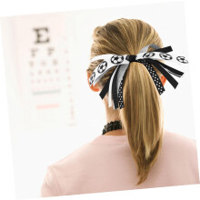 1 paio di elastici per capelli da calcio per cheerleader, fermacoda elastici con elegante design patchwork