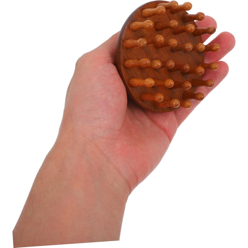 Hkhbjs Natural Wooden Scalp Massage Comb Ergonomic Hair Brush For Gentle Detangling Acupoint Massage