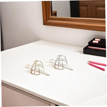 Lot de 2 épingles à chignon vintage en métal, style cage à oiseaux, avec tige, légères.