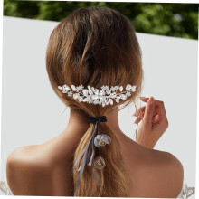 Cristal noiva pente cabelo strass pinch para casamento acabamento prata acessório de cabelo elegante para damas de noiva e ocasiões especiais