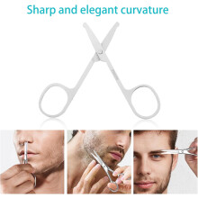 Safety Stainless Steel Vibrissa Scissors Nose Hair Trimmer Eyebrow Trimming Scissors