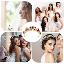 Strass coroa Bandeira para casamento Bale Acessórios de cabelo Strass para mulheres para casamento Acessórios de cabelo