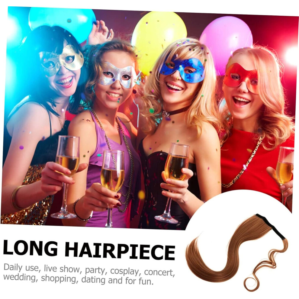 Hkhbjs Curly Ponytail Extension Heat Resistant Synthetic Wavy Hairpiece For Long Hair For Ponytail Wig And Everyday Use