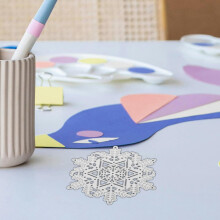 Fustelle in metallo, stencil in acciaio al carbonio per la creazione di biglietti, versatile utilizzo, fiocco di neve natalizio
