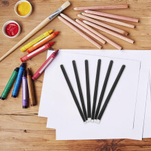 Ensemble de 6 pinceaux miniatures plats et biseautés ultra-fins pour la peinture de maquettes, la création de cartes et les projets artistiques.