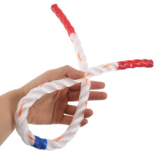 4-dielna sada gymnastických nylonových krátkych lán 60 cm, červenomodrá, mini fitness šnúra