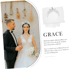 1 Set coroa de casamento com véu para noiva elegante Bridal Headband e véu duplo para casamentos festivais e palco performances