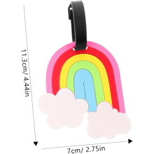 4pcs Silicone Luggage Tag Creative Name Holder Set for Travel Suitcase Backpack Handbag Luggage Tag Ice Shape Design