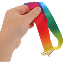 Cintas de fita de medalha de arco-íris de 4Pcs com barra de metal - Lanyards de pescoço de prémio de tecido plano para esportes