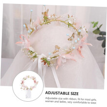 Casamento flor coroa guirlanda cabeçalho para mulheres meninas cabeçalho nupcial para aposentos de foto