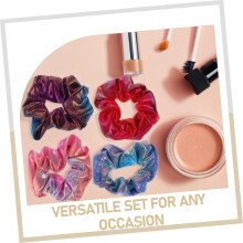 12pcs Metallic Gradient Hair Bands for Women Shiny Elastic Ponytail Holders