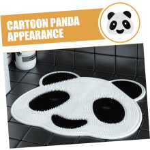 Tapis de douche antidérapant Panda avec brosse pour le dos, idéal pour nettoyer les pieds.