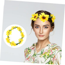 Sonnenblumen-Haarreif, Haarkranz für Brautfeste, florales Kopfschmuck-Design