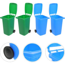 4 mini papeleras de escritorio, cubos de almacenamiento para escritorio, papeleras de oficina, papeleras de encimera