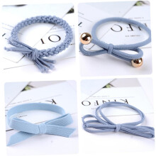 12pcs Elastic Hair Ties Ponytails Holders Craftwork Style Lovely Hair Accessories for Girls Rubber Band Binders