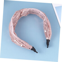 Modisches Damen-Haarband, glänzendes Kreuz-Haarband, breites, dehnbares Netz-Haarband, Party-Haaraccessoires