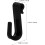 100pcs Black Plastic Hooks Small Door Hook for Bathroom Storage Space Saving 2
